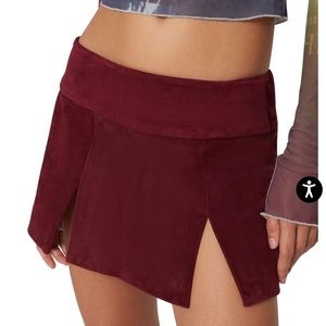 DANIELLE GUIZO Suede Micro Mini skirt